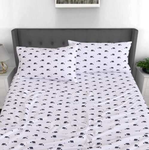 100% Cotton Flannel Sheet Set Deep Pockets Breathable Warm 170 GSM Cozy Soft - Image 465