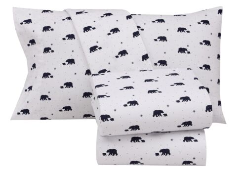 100% Cotton Flannel Sheet Set Deep Pockets Breathable Warm 170 GSM Cozy Soft - Image 468