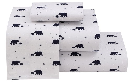 100% Cotton Flannel Sheet Set Deep Pockets Breathable Warm 170 GSM Cozy Soft - Image 469