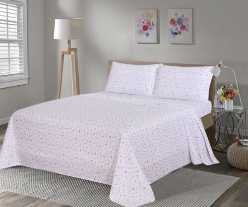 100% Cotton Flannel Sheet Set Deep Pockets Breathable Warm 170 GSM Cozy Soft - Image 471