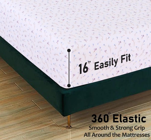 100% Cotton Flannel Sheet Set Deep Pockets Breathable Warm 170 GSM Cozy Soft - Image 473