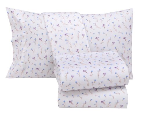 100% Cotton Flannel Sheet Set Deep Pockets Breathable Warm 170 GSM Cozy Soft - Image 476