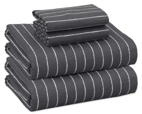 100% Cotton Flannel Sheet Set Deep Pockets Breathable Warm 170 GSM Cozy Soft - Image 484