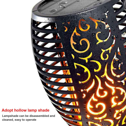 6Pack Flickering LED Solar Flame Tiki Torch Lights Outdoor Garden Yard Lawn Lamp - Image 8