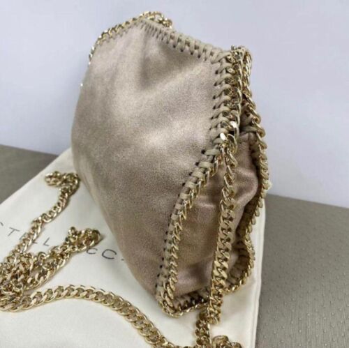 Stella McCartney Falabella Tiny Shoulder Bag Chain Gold Tote Bag Beige Women - Image 3