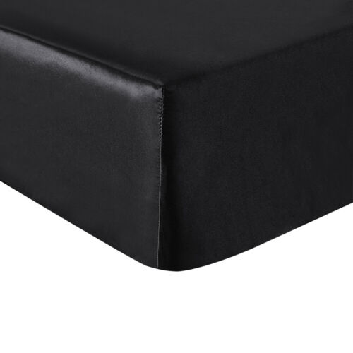 4 Pcs Smooth Satin Silk Sheet Set Deep Pocket Bed Sheet Wrinkle Fade Resistant - Image 5