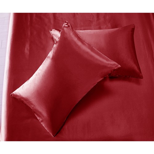 4 Pcs Smooth Satin Silk Sheet Set Deep Pocket Bed Sheet Wrinkle Fade Resistant - Image 30