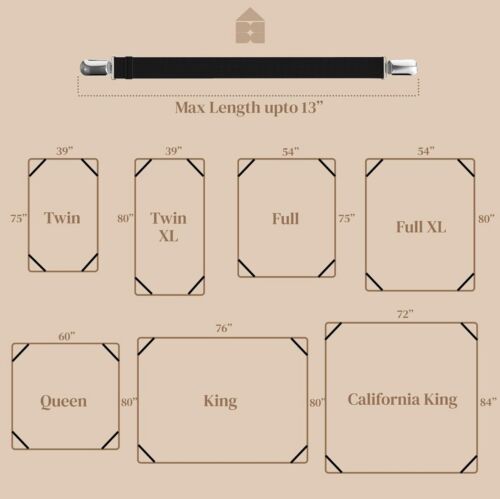 4 PCS Bed Sheet Clips Keep Bedsheets in Place - Corner Bands Suspenders for Fitt - Image 3