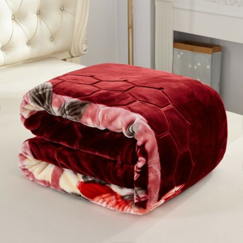 Heavy Thick Blanket Winter Warm Mink Bed Blankets Soft King size vintage 85x93 - Image 4