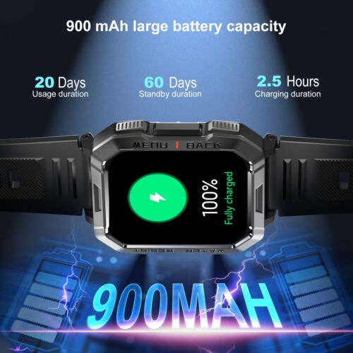 Smart Watch Military Tactical Men Sport Heart Rate Fitness Tracker Wristwatch US - Image 5