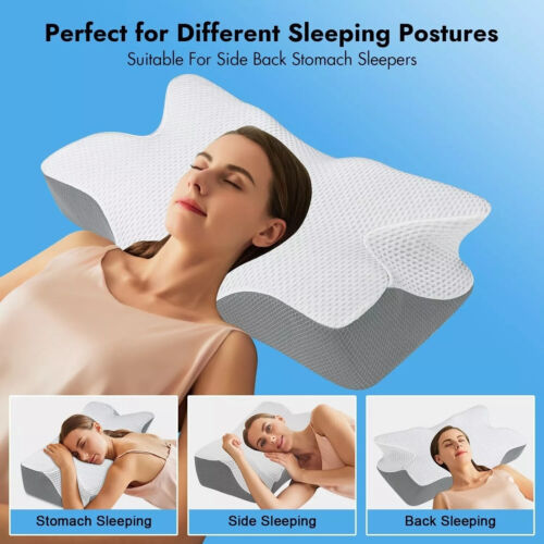 Cervical Memory Foam Pillow for Neck Pain Relief Neck Support Pillows (RANDOM) - Image 7