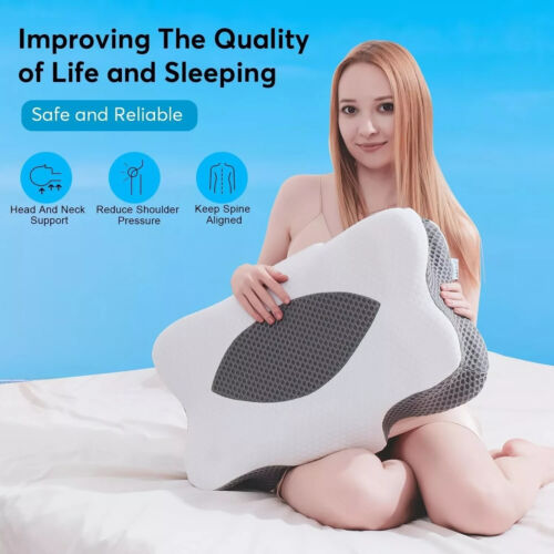 Cervical Memory Foam Pillow for Neck Pain Relief Neck Support Pillows (RANDOM) - Image 11