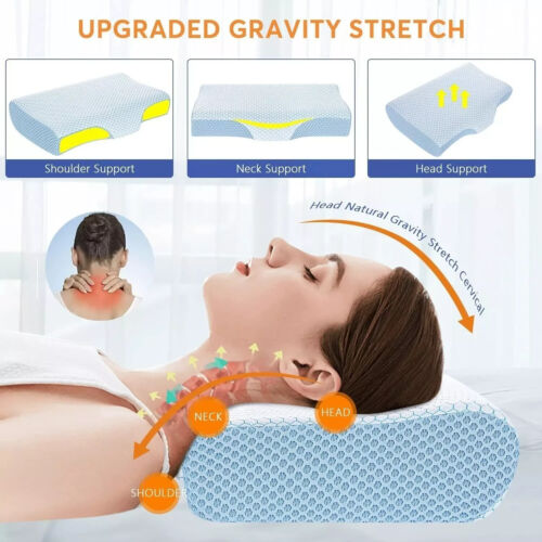 Cervical Memory Foam Pillow for Neck Pain Relief Neck Support Pillows (RANDOM) - Image 19
