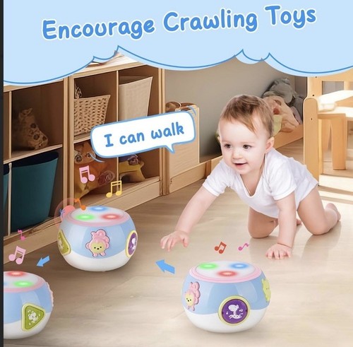 Toys for 1 Year Old Boy Girl Gift Baby Drum Crawling Light Musical Toy for Kids - Image 5