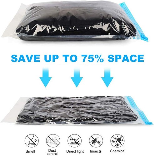 Compression Bags Travel Accessories 10 Pack Space Saver Bags No Vacuum or Pump - Image 5