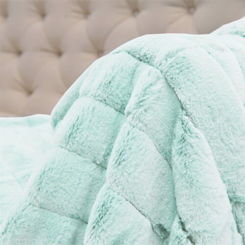 Super Soft Mink Throw Blanket Striped Design Cozy Warm Lightweight Gift Idea - Image 38