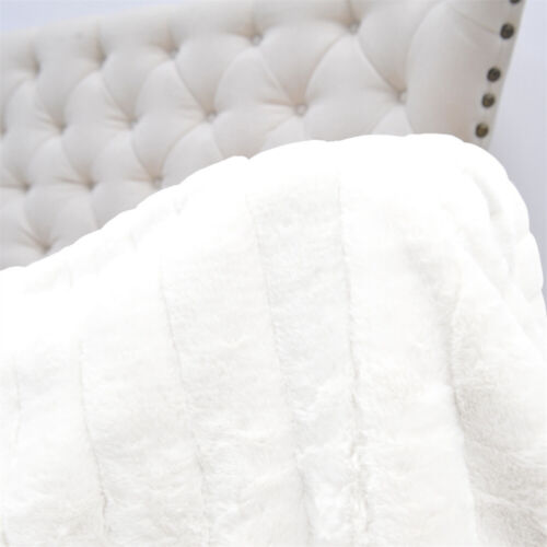 Super Soft Mink Throw Blanket Striped Design Cozy Warm Lightweight Gift Idea - Image 62