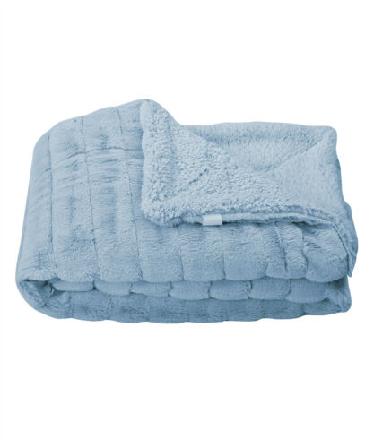 Super Soft Mink Throw Blanket Striped Design Cozy Warm Lightweight Gift Idea - Image 294