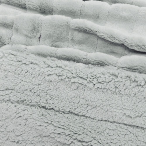 Super Soft Mink Throw Blanket Striped Design Cozy Warm Lightweight Gift Idea - Image 340