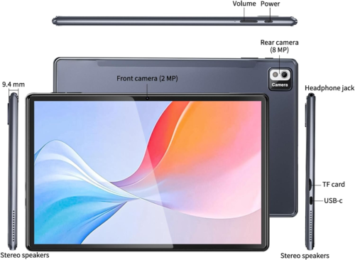 SGIN 1 10" FHD Tablet Android 13 Octa-Core - 4GB RAM 128GB ROM WiFi Display Tab - Image 13