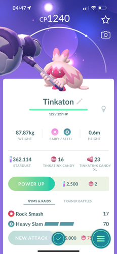 Pokémon Go | Tinkatink, Tinkatuff, Tinhkaton  | Trade 20k stardust - Image 4
