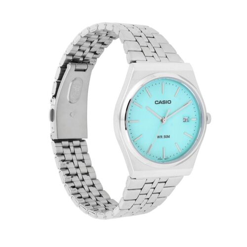 Casio MTP-B145D-2A1V NEW Men's Watch Stainless Steel Band Turquoise Dial - Image 6