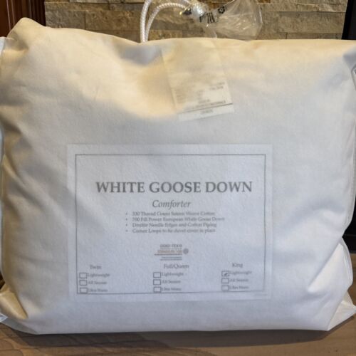 Quince White Goose Down Comforter Lightweight King Size New In Packaging - Image 4
