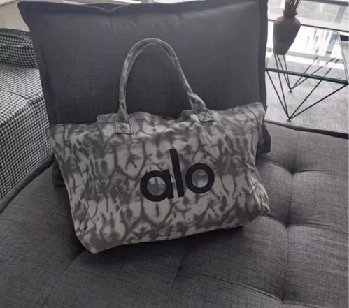 Yoga Grey Tiedye One Size Super Shopper Tote Bag Travel Bag - Image 3