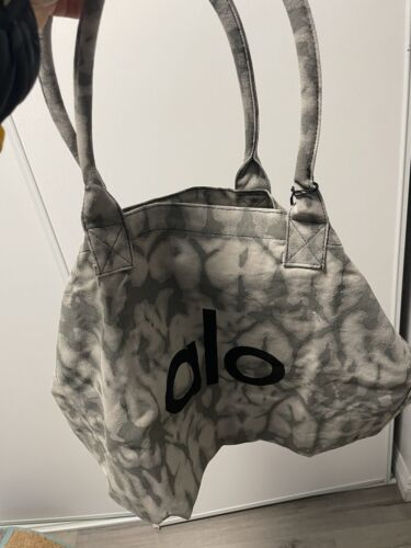 Yoga Grey Tiedye One Size Super Shopper Tote Bag Travel Bag - Image 4