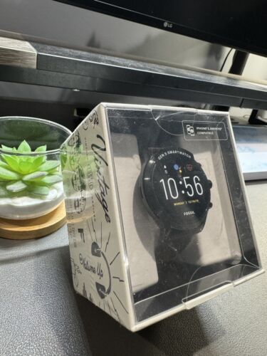 Fossil Gen 5 Smartwatch Carlyle HR Dark Brown Leather 44mm New Sealed Free Ship - Image 3