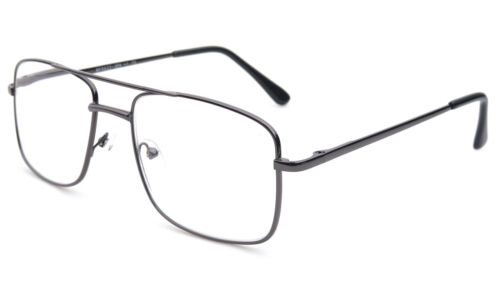 Aviator Reading Glasses Classic Square Retro Metal Frame Spring Hinge Reader - Image 3