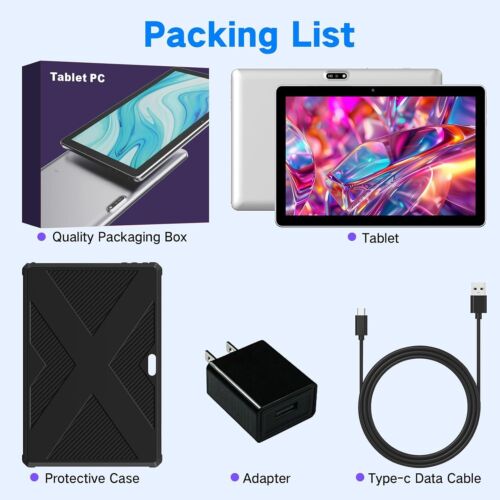 2025 10.1" 4G/LTE Tablet Android 13 6GB RAM QuadCore Dual Camera 5000mAh WiFi - Image 4