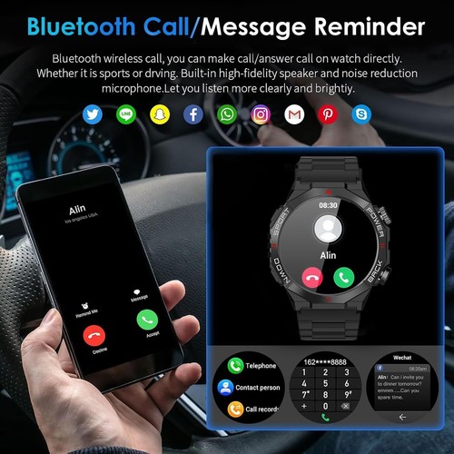 2025 Smart Watch For Men/Women, Waterproof Smartwatch Bluetooth iPhone Samsung - Image 2