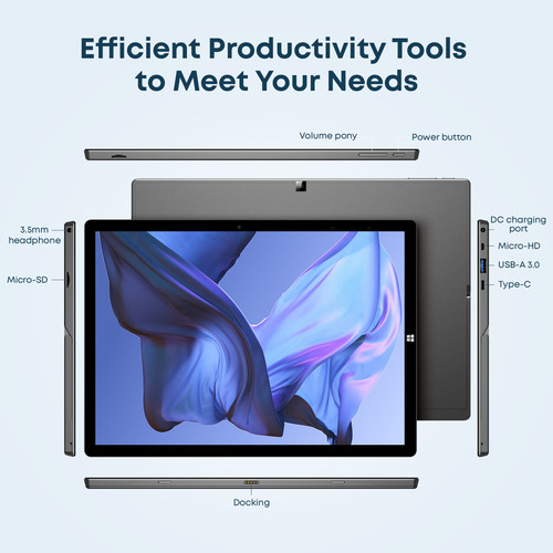 CHUWI UBOOK X 12'' FHD Touch Intel Core i5 12GB RAM 512GB Windows 11 Tablet PC - Image 3
