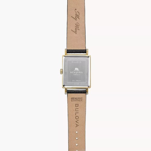 Bulova Men's Frank Sinatra My Way Leather Strap Watch (White Dial) - Image 4