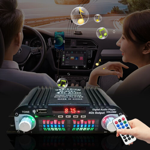 1600W 4Channel bluetooth Mini HIFI Power Amplifier Audio Stereo Amp Home Car FM - Image 6