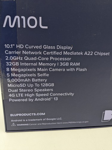 BLU M10L M0178UU 10.1" Tablet 32GB | Black | UNLOCKED - Image 5