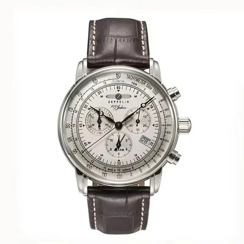 Mens Leather Band Fashion Luxury Zeppelin Airship Business Casual Men Watches - Image 17