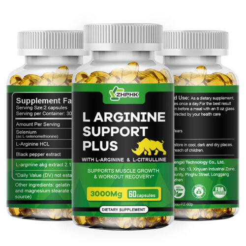 L-Arginine 3000mg Nitric Oxide,Testosterone Booster,Sperm Health, Energy Support - Image 4