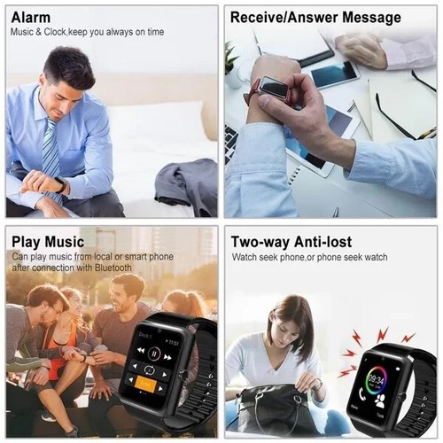 Smartwatch with Camera Bluetooth with SIM Card Slot for Android Samsung iOS - Image 3