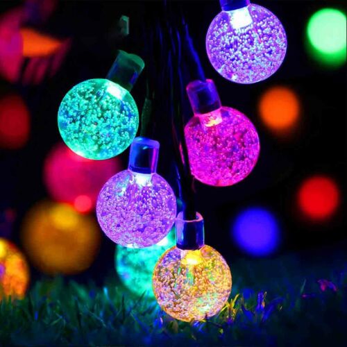 Solar Powered 50 LED String Light Garden Path Yard Decor Lamp Outdoor Waterproof - Image 3