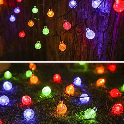Solar Powered 50 LED String Light Garden Path Yard Decor Lamp Outdoor Waterproof - Image 5