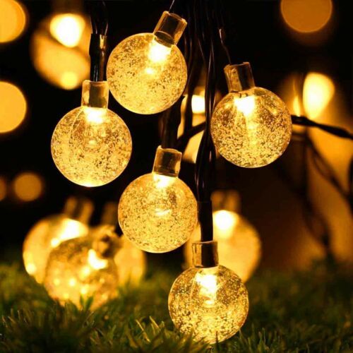 Solar Powered 50 LED String Light Garden Path Yard Decor Lamp Outdoor Waterproof - Image 9
