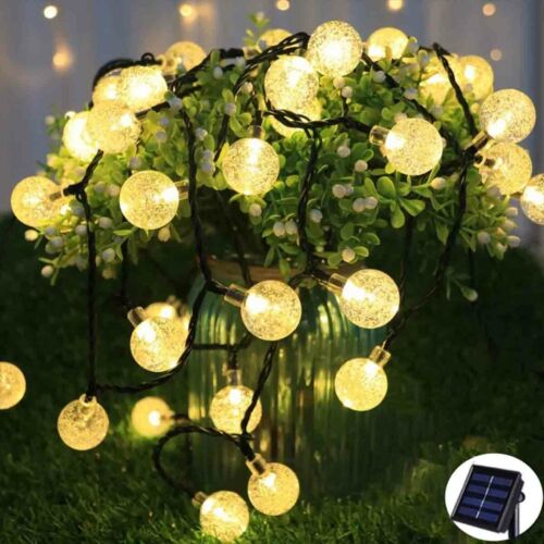 Solar Powered 50 LED String Light Garden Path Yard Decor Lamp Outdoor Waterproof - Image 10