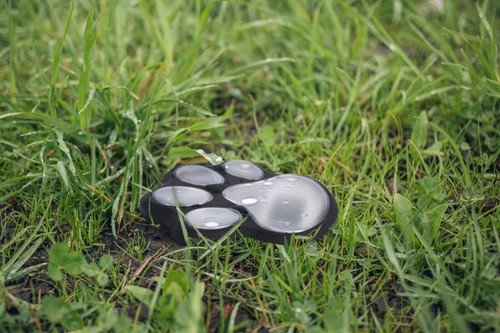 Wireless Set of 4 Solar Dog Paw Print Lights Garden Statue Lantern LED Path NEW - Image 3