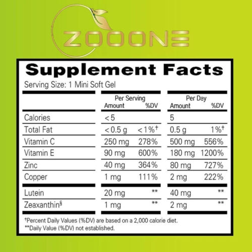 1 Pack Zooone- Lutein Eye Vitamins Zeaxanthin to Support Eye Health, 90 Tablets - Image 9