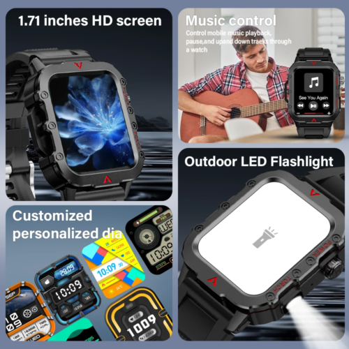 NEW-Smart Watch For Men/Women, Waterproof Smartwatch Bluetooth iPhone Samsung- - Image 4