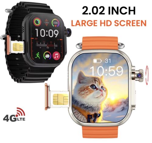 2.04" SMARTWATCH HD SCREEN 4G-64GB Android 8.1 HD Video Call, App,850mAh,ECG,USA - Image 2