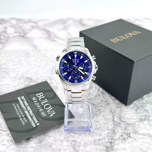 Bulova Classic Marine Star 96B256 Bule Dial Quartz Chronograph Men's Watch 43MM - Image 2