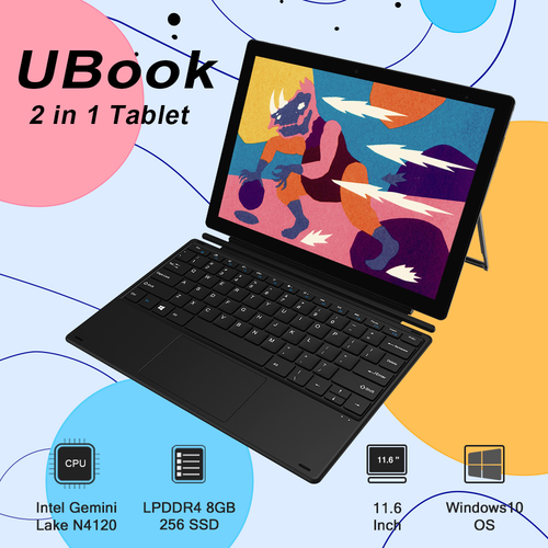 CHUWI 11.6'' Ubook Windows10 Intel N4100 Quad Core 8G+256G Tablet/Laptop PC - Image 3